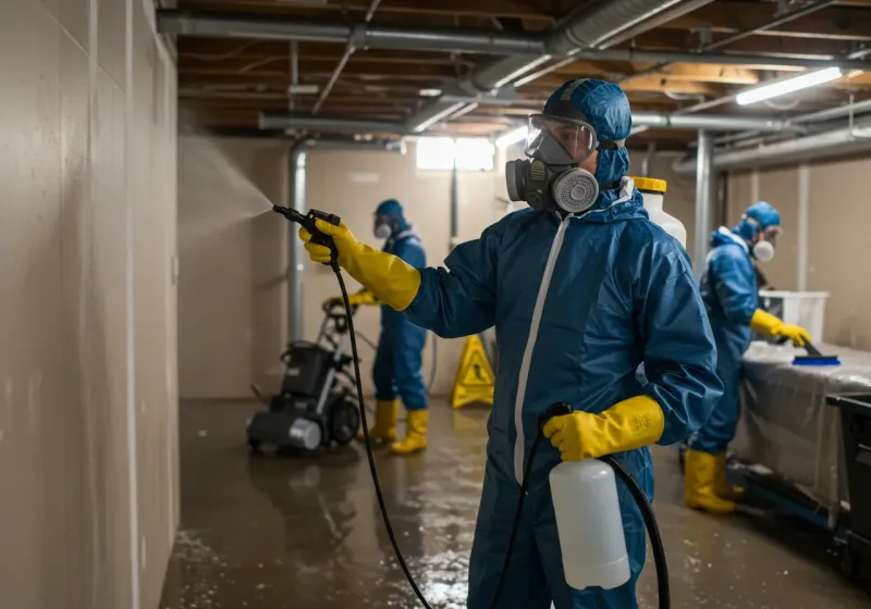 Basement Sanitization and Antimicrobial Treatment process in Sharkey County, MS